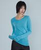KIJIKO Ke311. Curved Sheer Tee Aqua Blue
