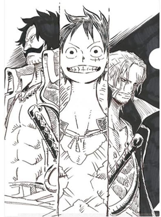 One Piece Clear File Luffy Shanks Roger ILLUSTRATIONWORKS Official Merchandise