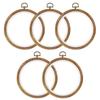 5/10/15pcs Round Embroidery Hoop Set with Faux Wood Design for DIY Embroidery Cross-Stitching Hanging Decorations Display Items