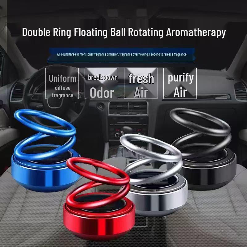 Solar-Powered Rotating Car Aromatherapy Ornament