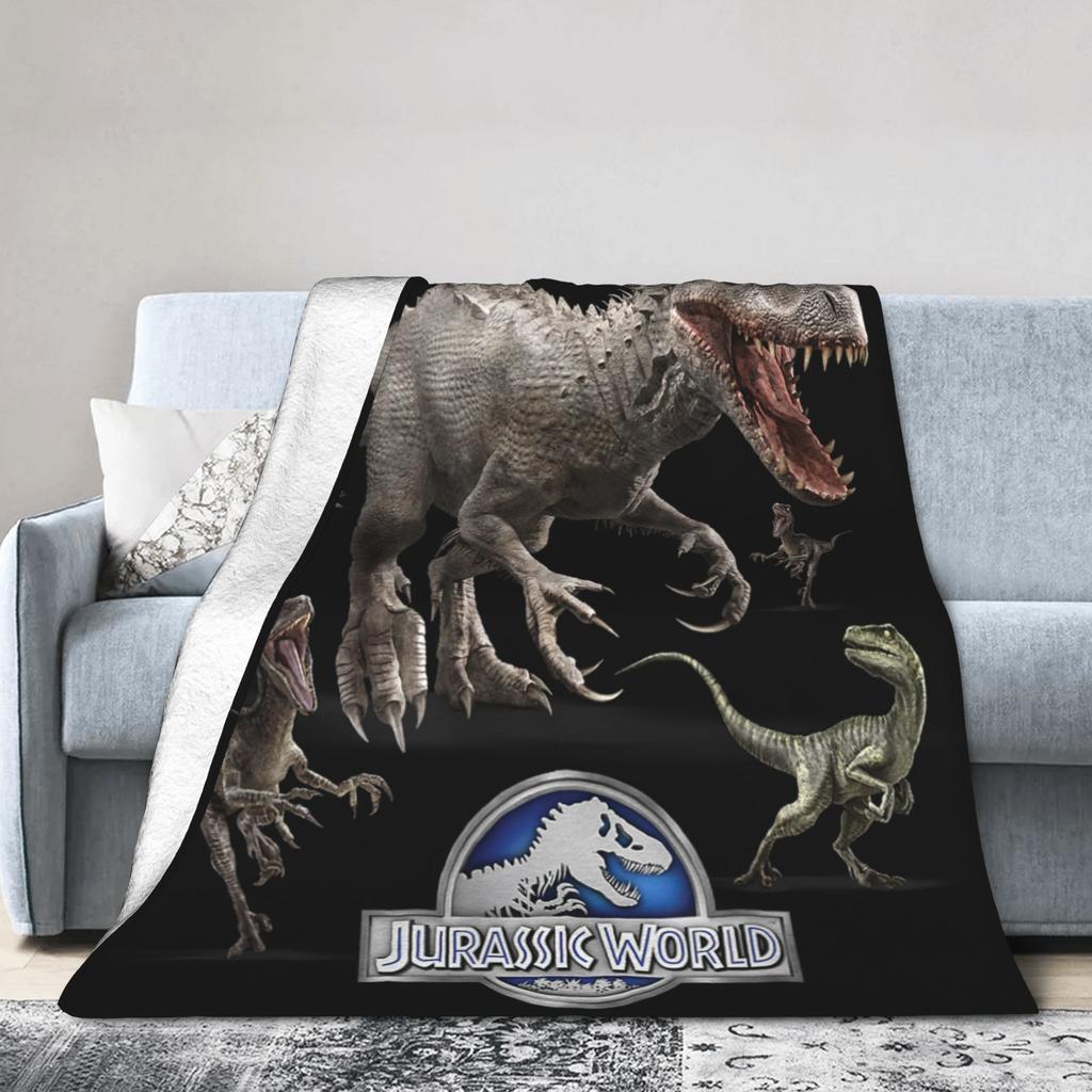 Jurassic World Indominus Rex Raptor Run Soft Blankets Decorative Plush Throw Blanket Chair Flannel Bedspread Sofa Bed Cover