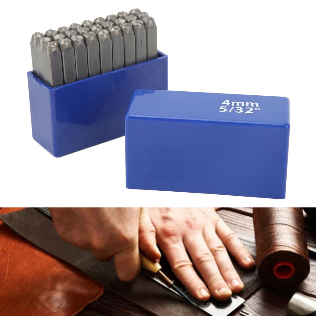 27-teiliges Metallstempel-Set aus Kohlenstoffstahl, Metall-Buchstabenstempel-Set für Schmuck, Leder, mit Aufbewahrungsbox