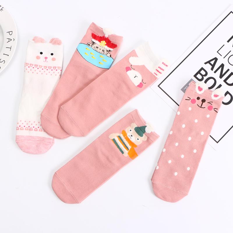Korean Style Mid-Calf Cute 3D Cartoon Totoro Ear Socks for School