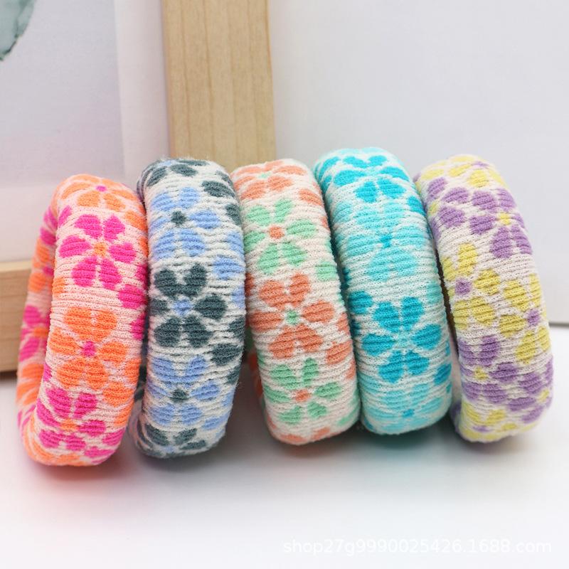 5 Pcs Simple Scrunchies Women Girls Elastic Hair Rubber Bands Accessories Tie Hair Ring Rope Headdress Headwear Ponytail Holder