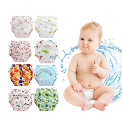 5PC Cartoon Printed Breathable Baby Reusable Diaper for Bedroom Nappy Shorts Training Pants