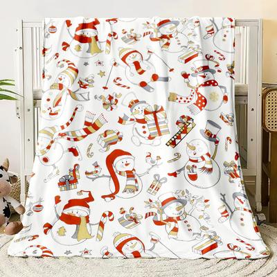 Festive Christmas Flannel Thin Blankets Cozy Patterns for A Merry Holiday Flannel Blanket New Year Home Decoration Gift