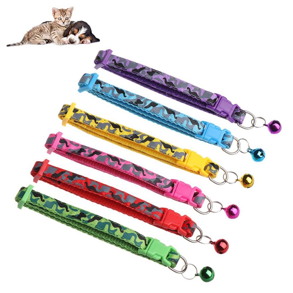 

Тканевый милый камуфляжный поводок, камуфляжный галстук, шейный ремешок, ошейник для домашних животных, цепочка-колокольчик с котенком