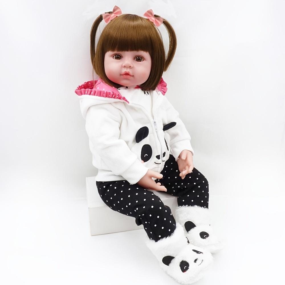 

BZDOLL Soft Cloth Body Reborn Baby Doll Lifelike 19inch 48CM Soft Vinyl Newborn Girl Bebe Lovely Birthday Gift Princess Toy cloth body doll