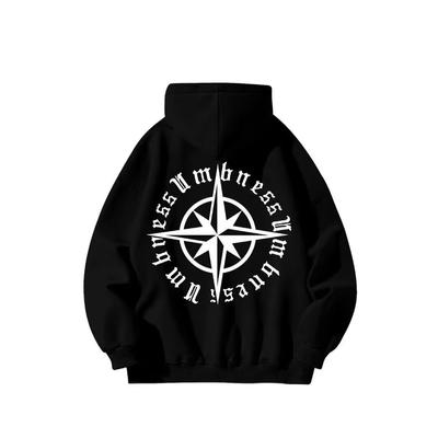 Hong Kong Style Retro Sweater Men's Spring and Autumn Men's Hooded Sweater American Heavy High Street Ins Fashion Brand Baggy Coat