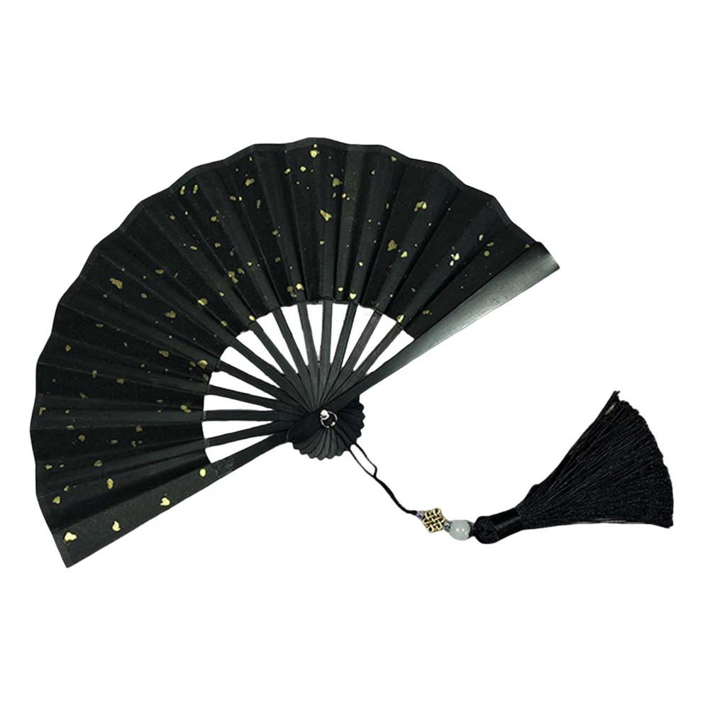 Складной веер в китайском стиле Мини-складной веер Бумажный ручной веер в китайском стиле с кисточками Легкий портативный летний для вечеринки 20cm