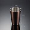 304 Stainless Steel Pint Cup Cold Drink Cup Titanium-plated Gold PVD Beer Mug Ins Industrial Wind Lid