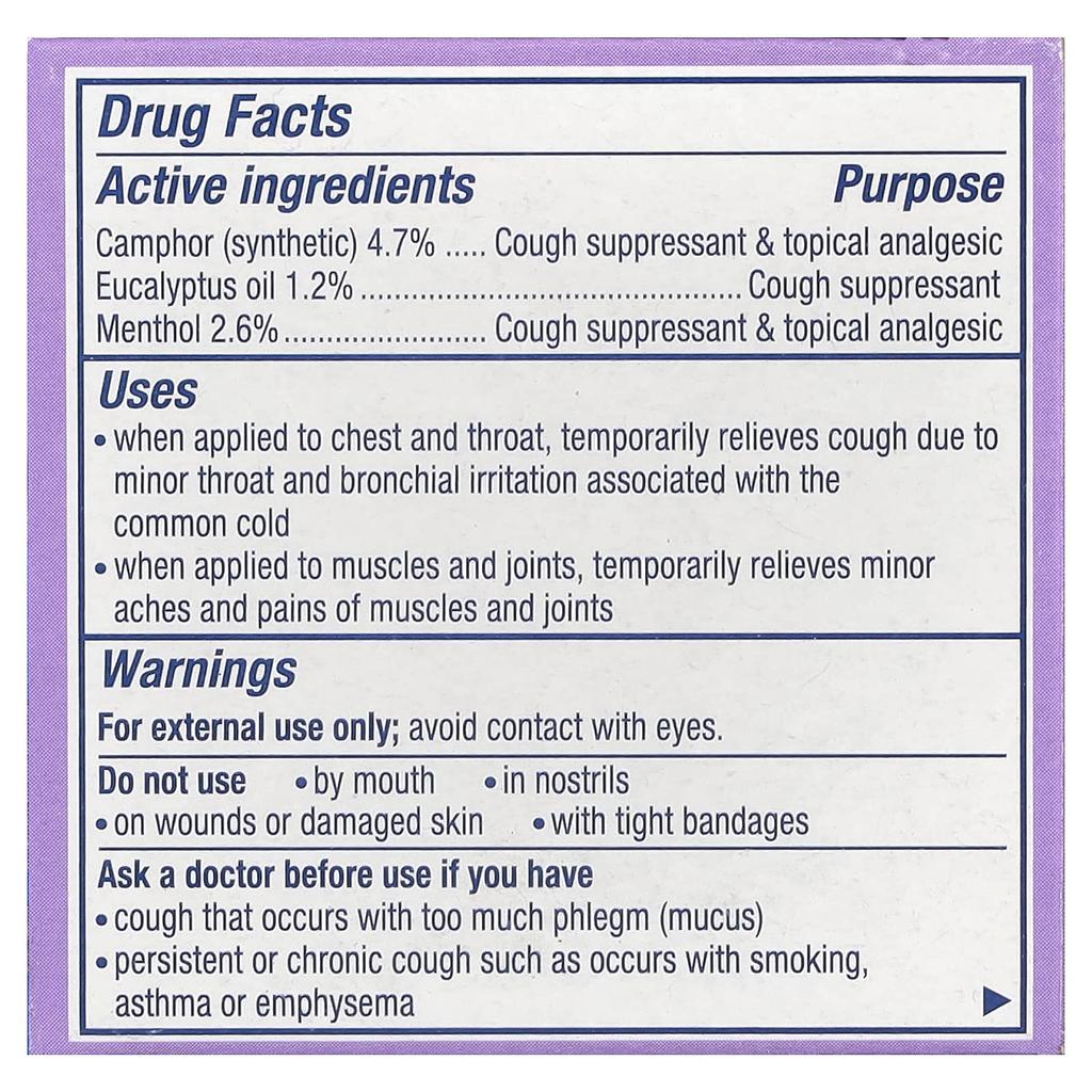 Vaporub™, Ointment, Lavender, 50G(1.76Oz)