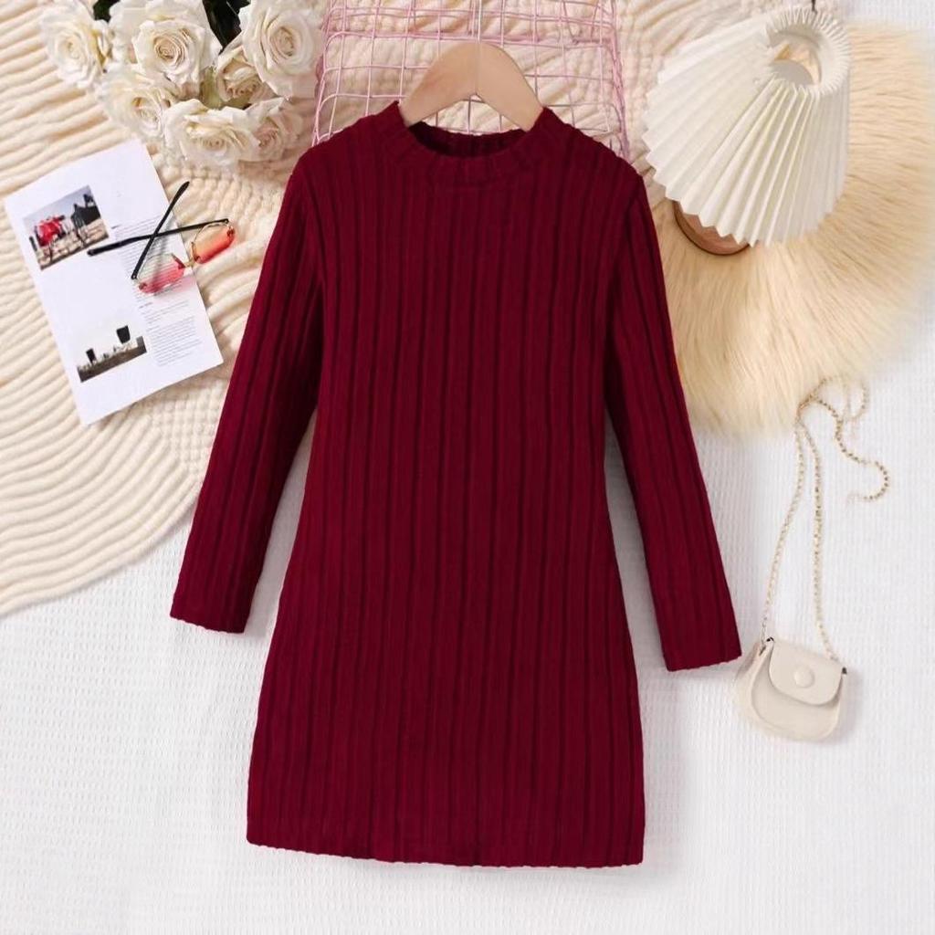2025 Fall/Winter Slimming European & American Girls' Warm Dress