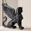 Retro Desk Accessories 3D Printed Egyptian Sphinx Collectible Figurine, Statues, Ancient Gods Statue Niche Mysterious Home Decor Ornaments, Sculpture