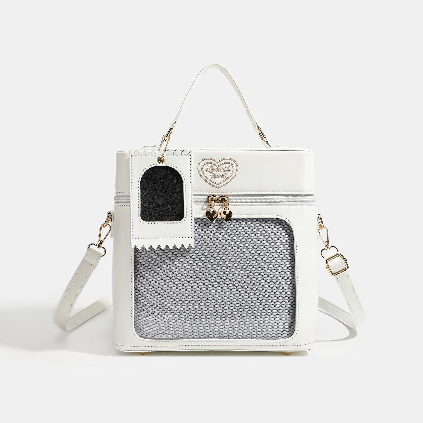

Large Capacity Students New Arrival 6 Points BJD Doll Bag Crossbody Handbag Shoulder Backpack Daily Commuter Outdoor Bag білий