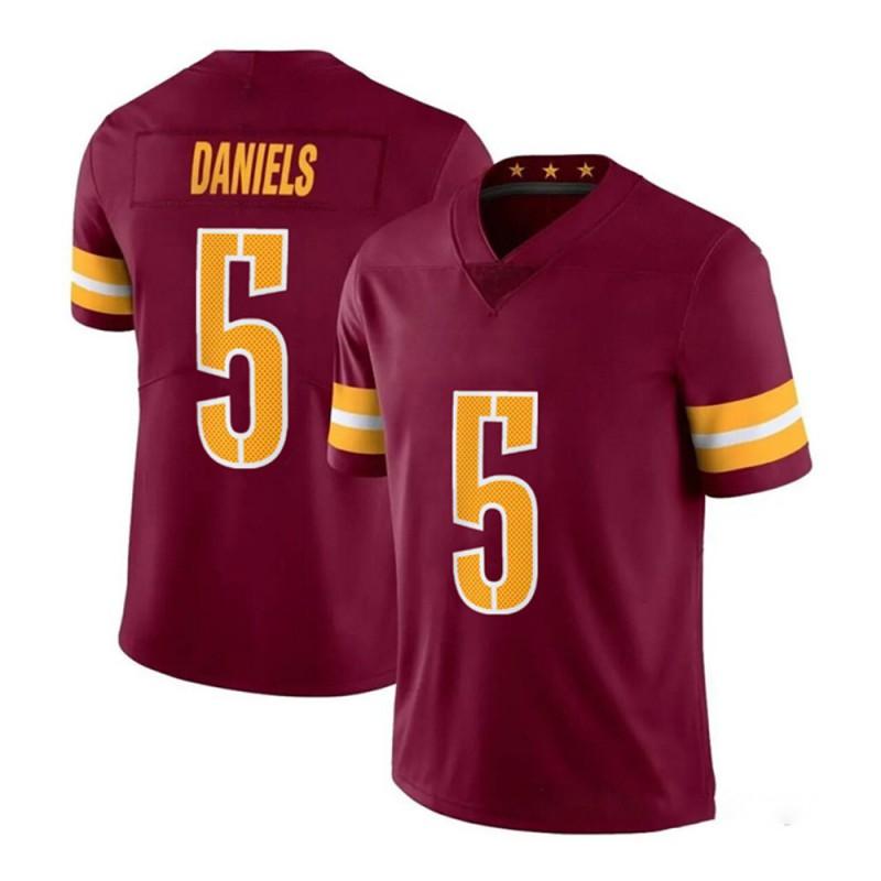 Washington Commanders 5 DANIELS 17 MCLAURIN Embroidered Football Jersey Mens Womens Sports Uniform