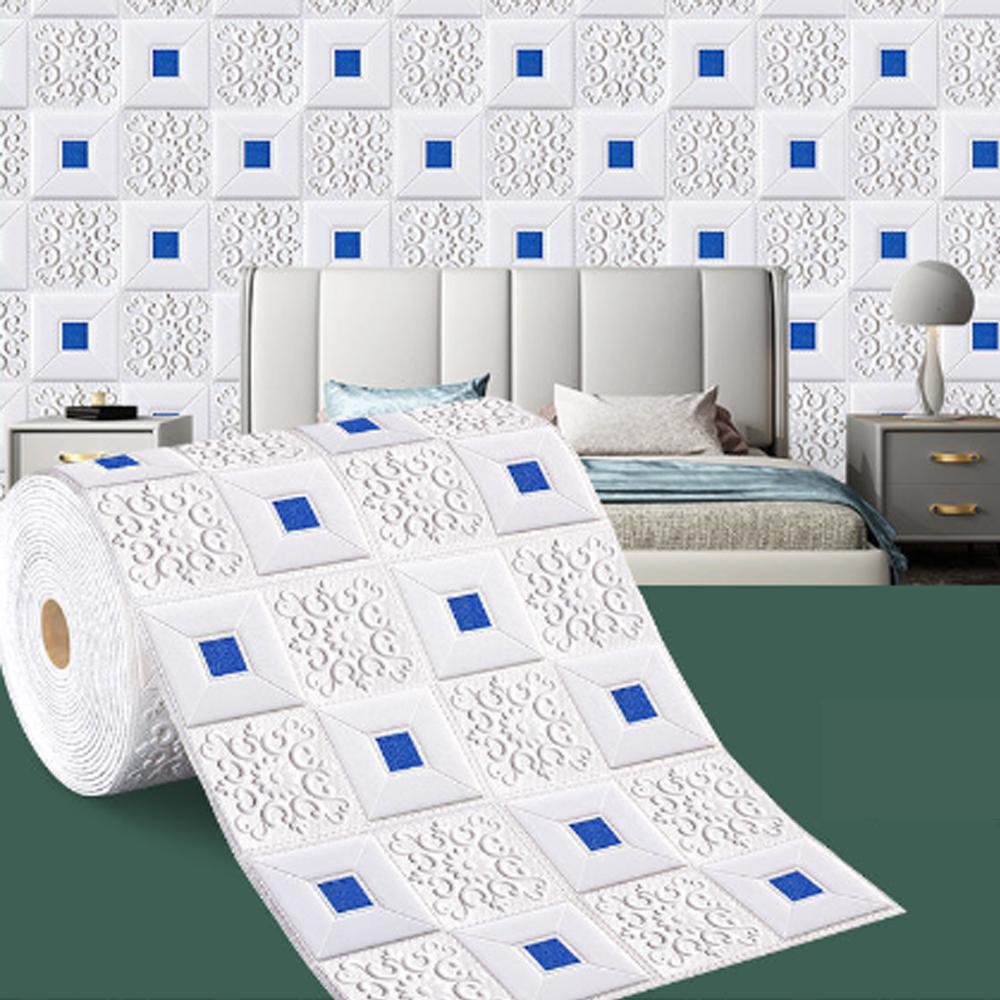 1-10 Stück 70cmx1m 3D Decke Hohe Qualität Wandaufkleber Selbstklebende Schaumpaneel Tapete Schlafzimmer Heimdekoration Wasserdicht