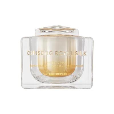 Nature Republic קרם מים ג'ינסנג זהב משי 60 גרם - ג'ינסנג קוריאני 6 שנים, קרם לחות אנטי אייג'ינג לעור, טיפול בקמטים עם ספונינים של ג'ינסנג