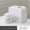 Meijin Mutton Fat Jade Ceramic Tea Infuser Mug