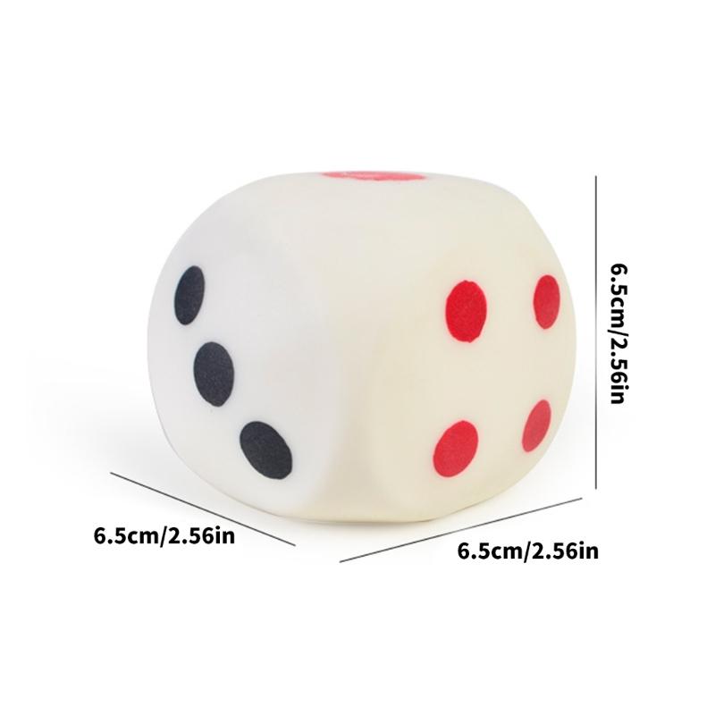 Novelty Squeeze Toy Mellow Dices Board Game Soft Bounce Squeeze Dices for Kids Anxiety Reduce Teens Party Supplies
