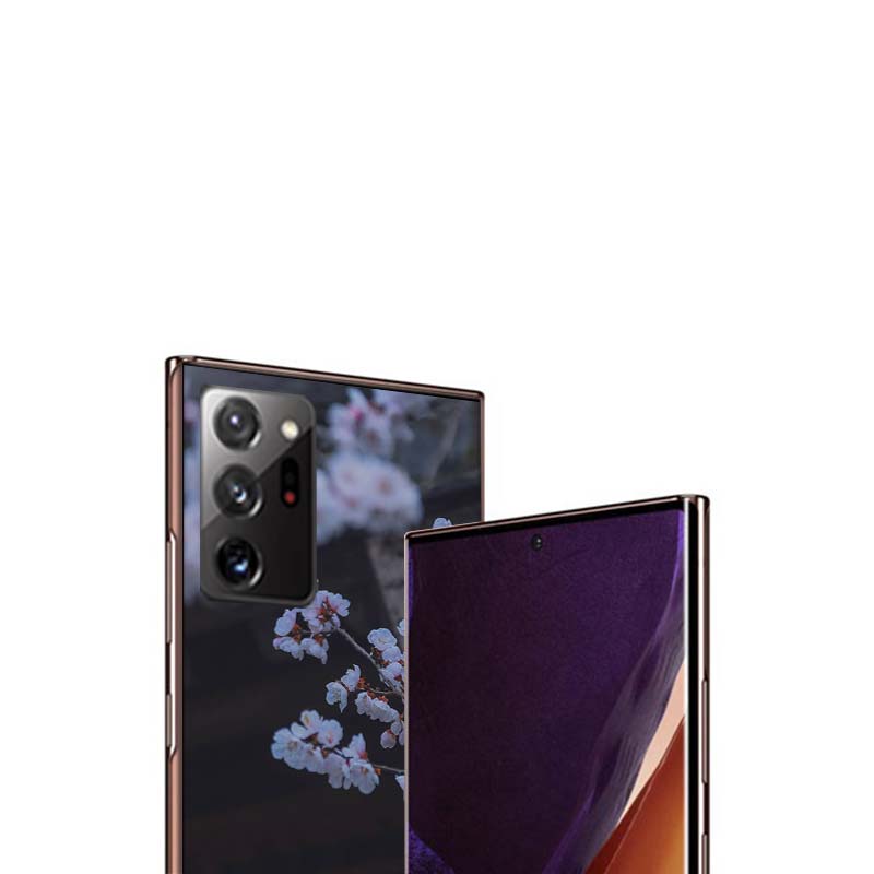 Snowy Peach Blossom Tree in Front of the House Phone Case for Samsung A55 A35 A25 A15 A07 A05S A16 A17 A26 A36 A37 A56 A57 Galax