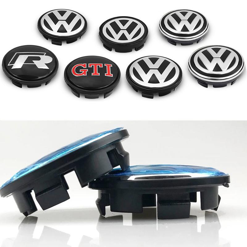 4Pc 55mm 65mm Car Logo Wheel Center Caps Hubcap Cover Accessories For VW Volkswagen Jetta MK5 Golf Passat 3B7601171 1J0601171