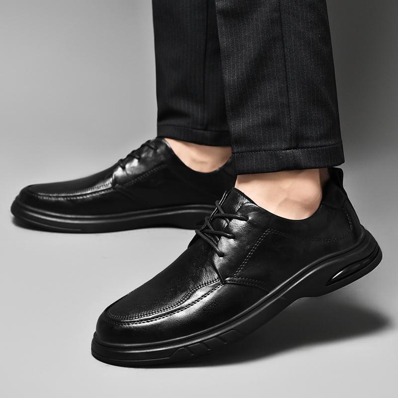 Fashion Genuine Leather Lazy Shoes Men Casual Oxfords Shoes Outdoor Mens Slip On Walking Footwear New Male Loafers Handmade Men's Flats