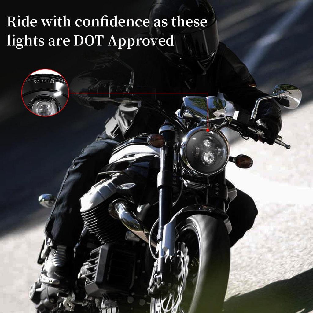 7-Inch Round LED Headlight for Wrangler, Jeep, Harley, and Motorcycles