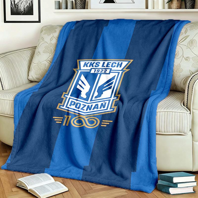 KKS Lech Poznan Theme Blanket Suitable For Beds Sofas And Camping Perfect For Both Men And Women Comfortable Bedding All Year Round