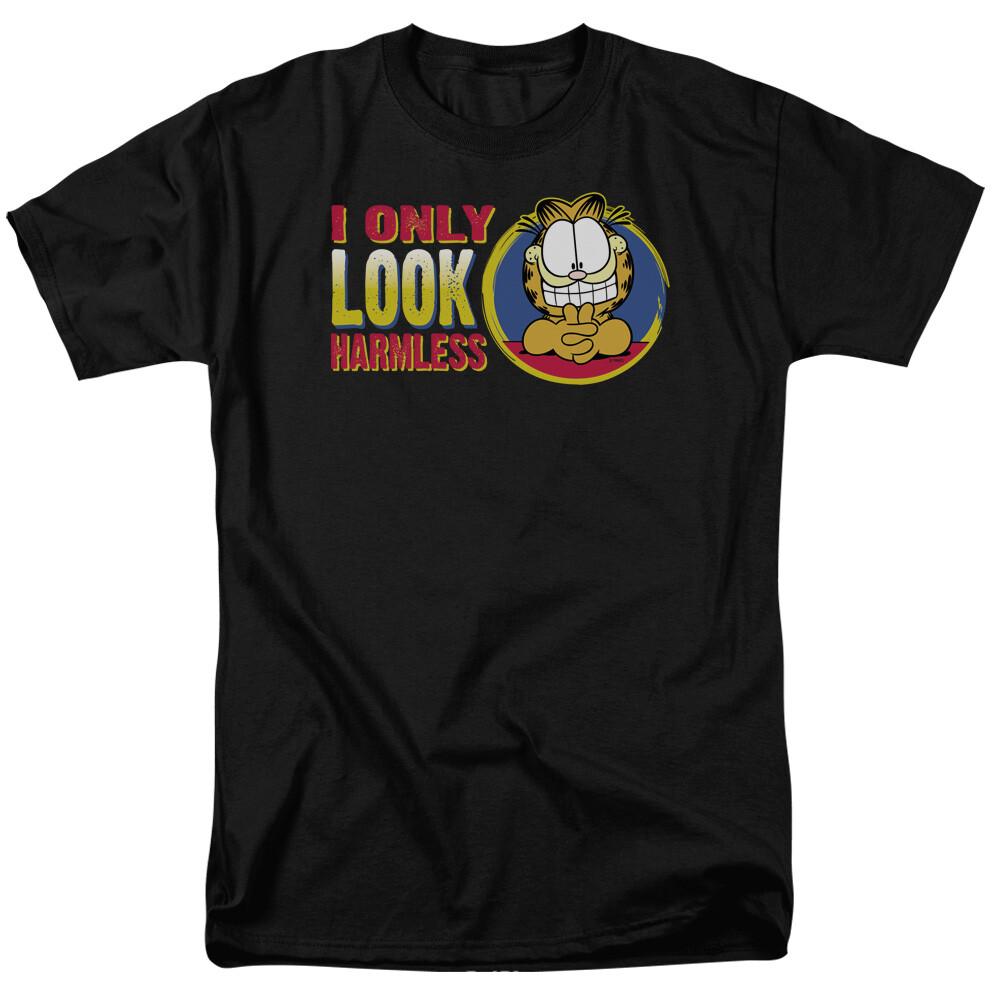 26 Garfield I Only Look Harmless T Shirt Licensed Comic Book Tee Black Unisex T-Shirt XXXXL