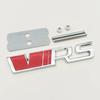 3d Metal RS Logo VRS Car Front Grill Emblem Rear Trunk Badge for Skoda VRS Octavia 1 2 3 Rapid Kodiaq Karoq Fabia Kamiq Superb EH4
