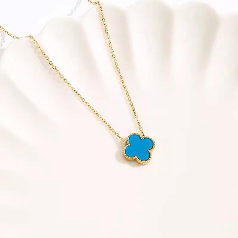 High-Grade Lucky Double-Sided Four-Leaf Clover Necklace Simple Collarbone Chain Pendant Fashion Temperament Women's Necklace