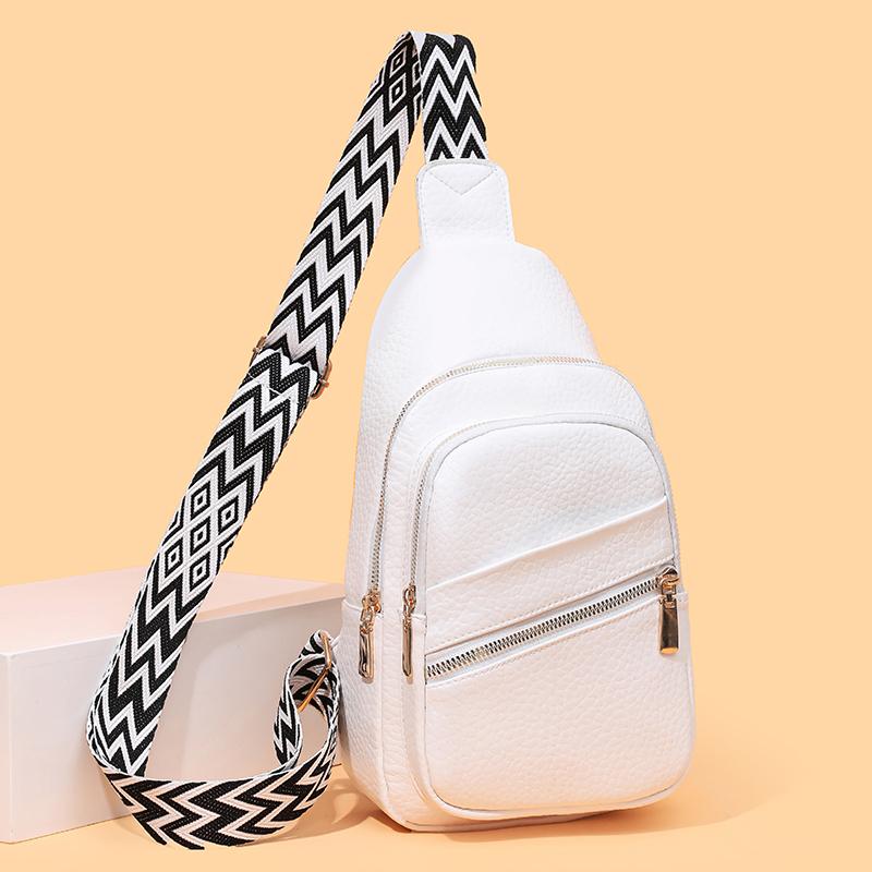 PU Chest Bag Large Capacity Retro Women's Shoulder Bag