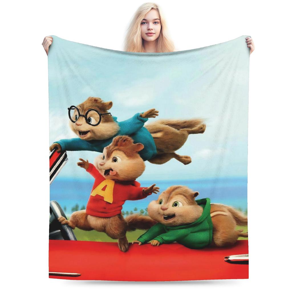 Alvin and the Chipmunks Accessories Blanket Lightweight Thin Flannel Throw Blanket Cozy Quilt