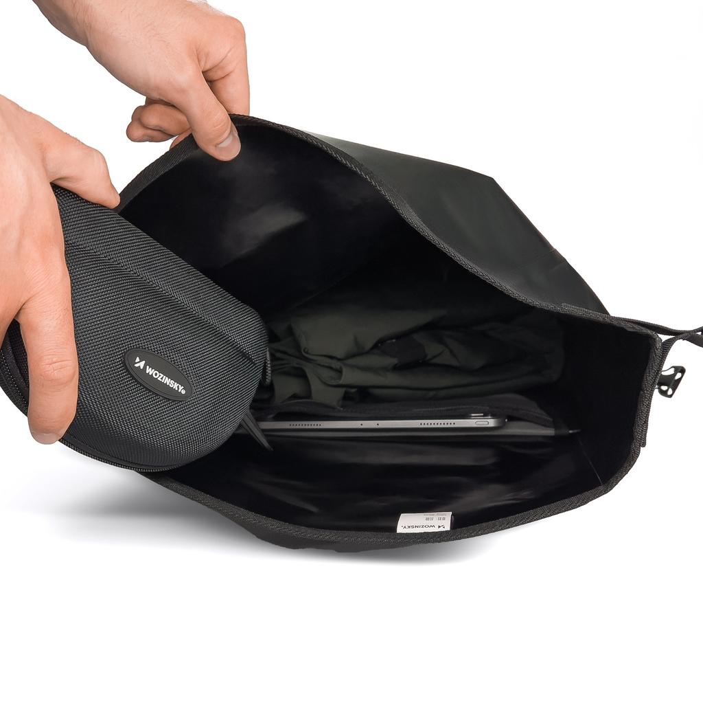Wozinsky Waterproof Bike Bag Pannier Rack Bag 25l Black (WBB24BK)