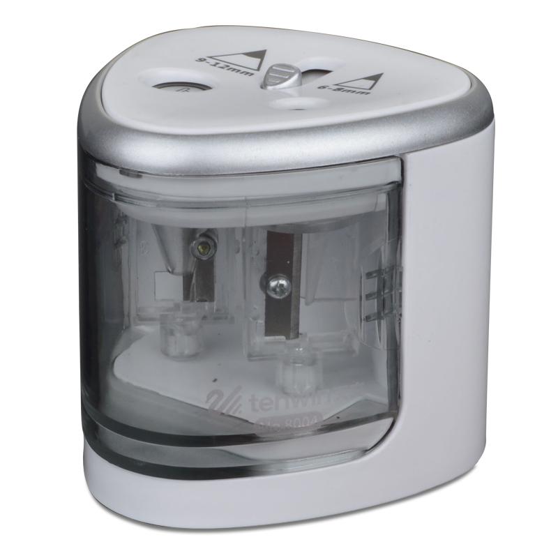Automatic Pencil Sharpener Two-hole Electric Touch Switch Pencil Sharpener Stationery Home Office School Supplies