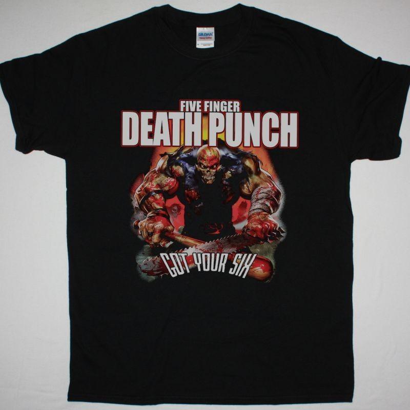 Five Finger Death Punch Got Your Six Black T-Shirt Tee S разноцветный
