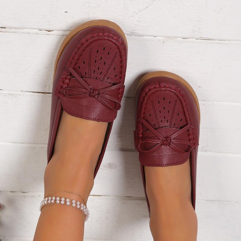 Fashion Spring Autumn 2024 New Women's Fashion Casual Shoes Simple Hollow Breathable Round Head Soft Flat Shoes Mother Shoes