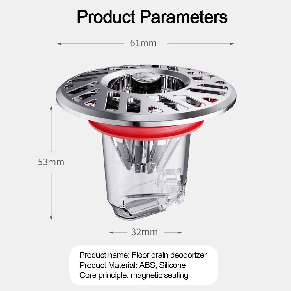 Anti Odor Floor Drain Core Removable Insect Proof Sewer Strainer Plug Odor Control Easy Install Basin Drain Filter