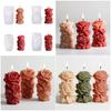Cylinder Silicone Candle Molds for Candle Soap Gypsum Decoration Embossed Rose Silicone Candle Molds for Epoxy Resin