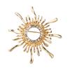 Vintage Women Classic Sun Flower Rhinestone Brooch Pin Luxury Retro Palace Style Badges Suit Clothing Corsage Gift