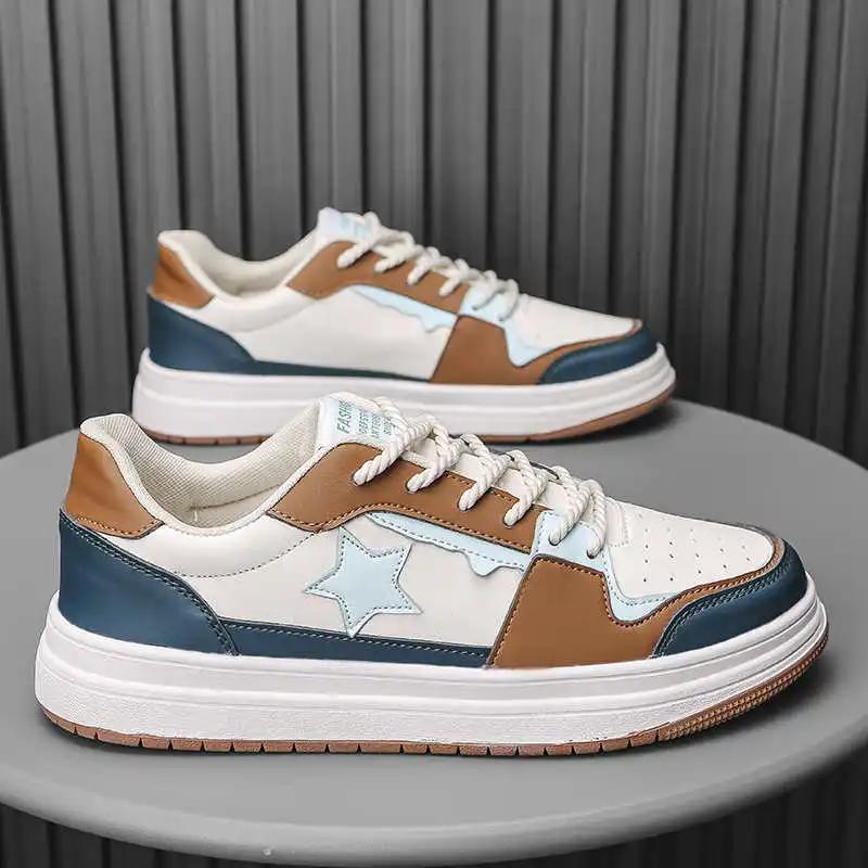 Legitimate Leather Round Foot Men Cheap Original Shoes Casual All For Tourism Spring Autumn Sneakers Sports Fitness Tenid