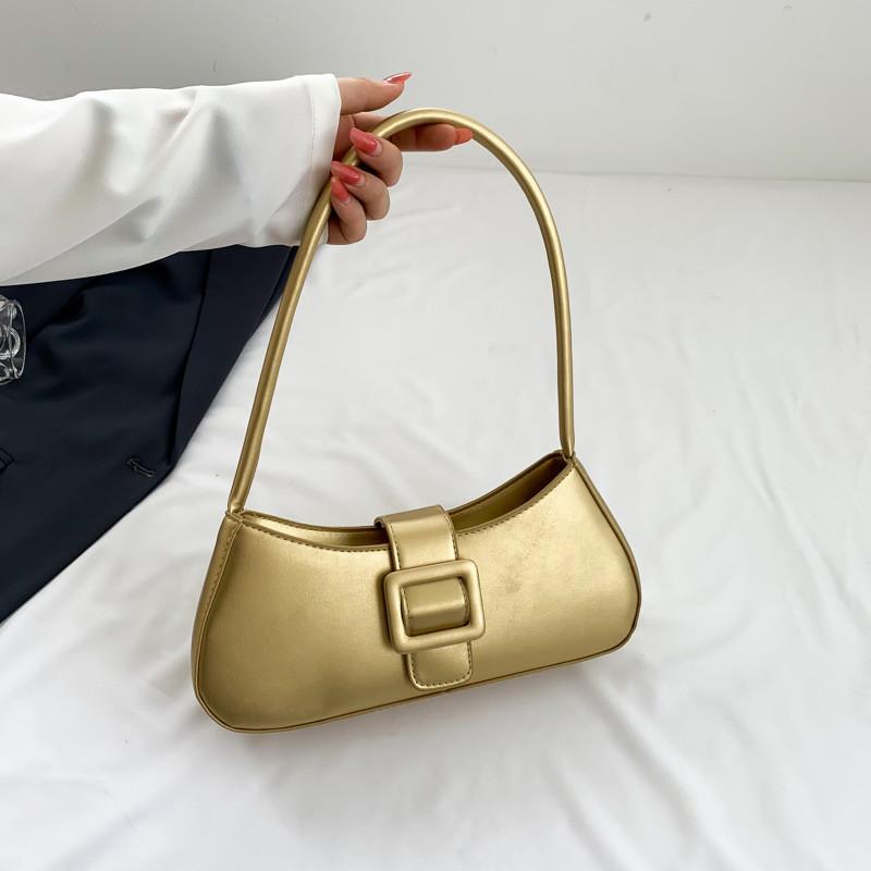 Stylish Minimalist Black And White Pu Baguette Handbag For Daily Use With Unique Features