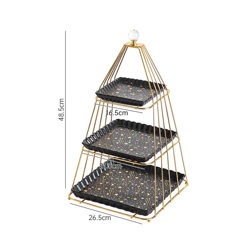Многоярусная керамическая подставка для десертов и тортов