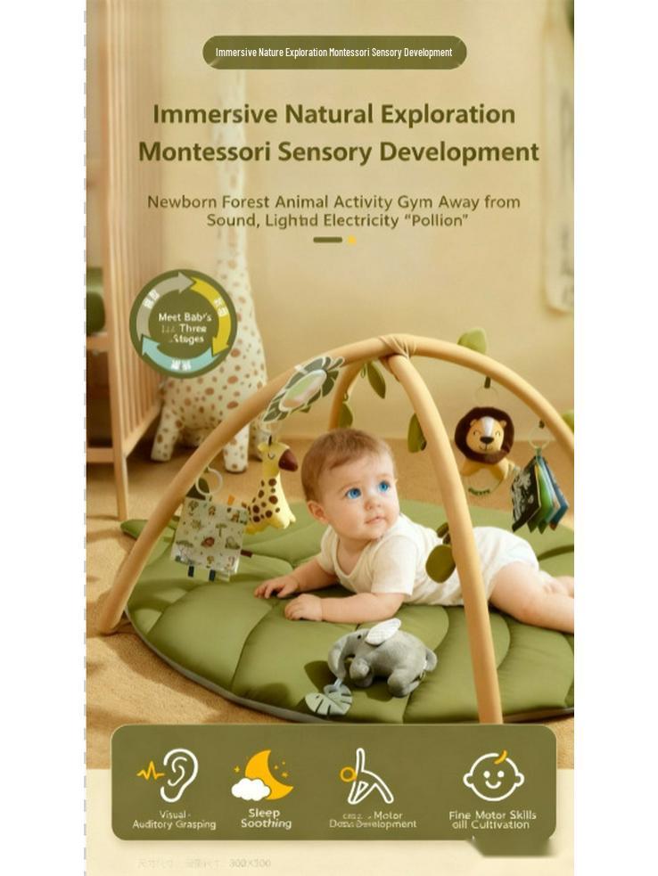 Baby Playpen with Game and Crawling Mat - Early Education Toys for Toddlers