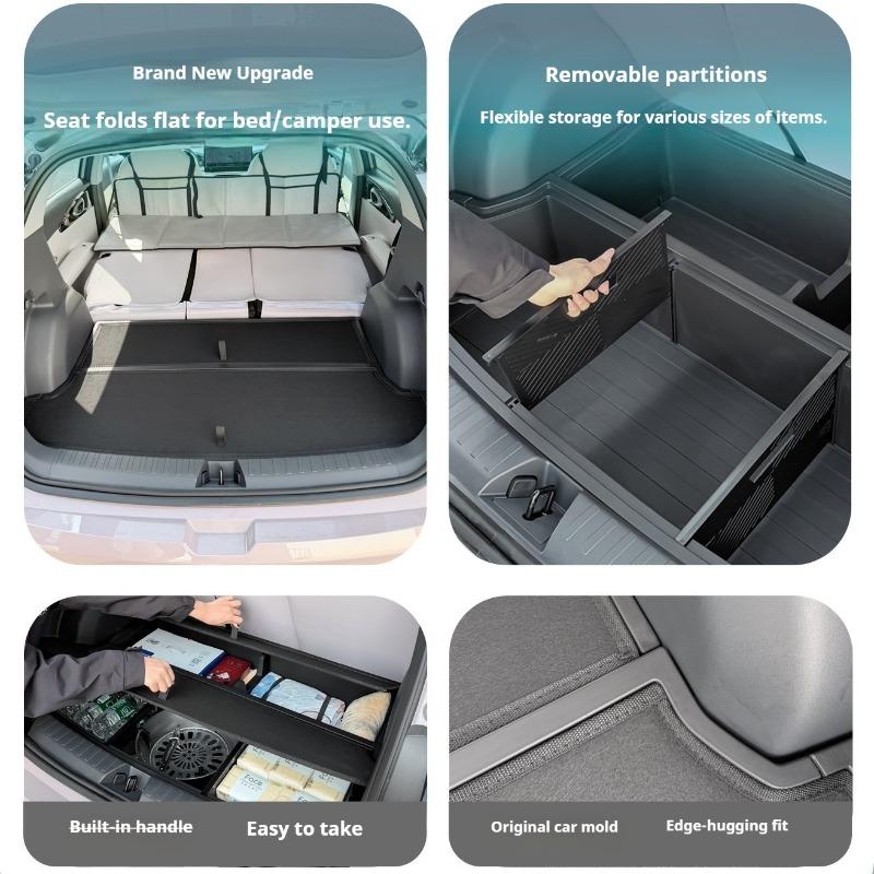 For Geely 2026 Car Rear Trunk Storage Box High Hard Cover Camping Organizer Bed Modified