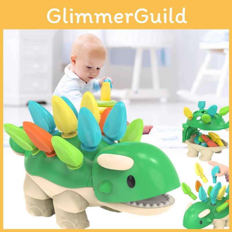 Colorful Educational Dinosaur Puzzle Toy For Infants With Fine Motor Skills Development