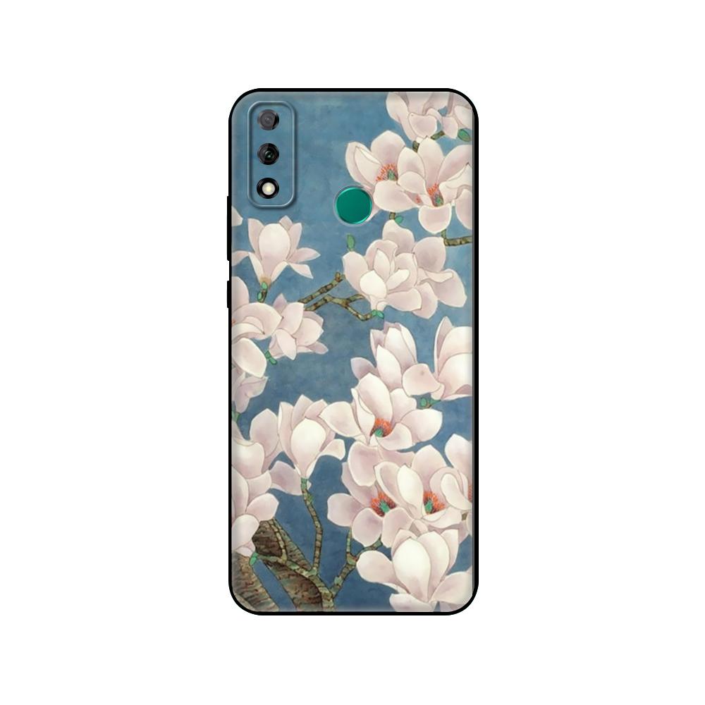 Black Tpu Case For Huawei Y9S Y6S Y8S Y5P Y7P Y8P Case For Huawei Y5 Lite Prime 2018 Y6 2019 Cover Orchid Flowers Colorfu