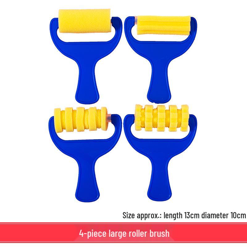 Children's Round Sponge Brushes for Art & Painting - Mushroom Head Tools for DIY Graffiti and Kindergarten Use