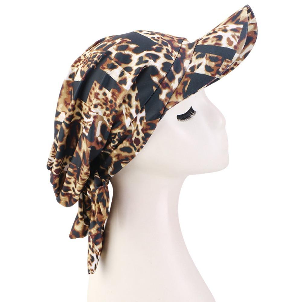Atmungsaktive Sommer-Kopftuch-Hut Blumenmuster Turbanhut Mit Riemen Baseballkappe Tägliche Outfits